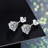 Stud Aankomst 05 karaat edelsteen oorbellen voor vrouwen solide 925 sterling zilver d kleur solitaire fijne sieraden 221119