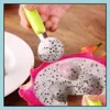 Fruit Vegetable Tools 2 In 1 Fruit Ball Spoon Dualhead Carving Knife Stainless Steel Watermelon Scoop Digger Melon Baller Ice Crea Dhx3J