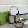 Jackie 1961 Luxus-Designer-Tasche, modische Damentasche, kleine alte Blumen-Logo, Streifenband, PVC-Kragen, Leder-Unterarmtaschen, One-Shoulder-Cross-Body