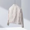 Chaquetas de mujer Diseñador para mujer Letras completas Reversible Denim Mujer Abrigos cortos Otoño Primavera Estilo Slim para dama Chaqueta Abrigo con botón Carta Ropa clásica