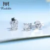 Stud Kuololit 100% pietre preziose 585 orecchini in oro rosa per le donne solido argento sterling 925 solitario gioielli per feste 221119