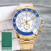 Atomiskt lyxmärke U1 Titta på Factory Swissmade Watches For Men 18K White Gold Grey Dial Yachtmaster Sport Diving Wristwatch Boyfri3024