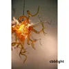 Nyhetsbelysningslampor Orange Färg handblåst glas ljuskrona ljus lyxig hängande fixtur borosilikat murano stil glas ljuskronor hantverk lr1239