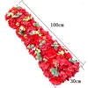 Decorative Flowers Artificial Silk Flower Wedding Road Lead Hydrangea Peony Rose For Arch Square Pavilion Corners Flores