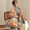 ￉charpe ch￢le hivernal Fashion Cachemire ￩charpes double couleur chaude automne et automne style polyvalent ￩paississement de ch￢le doux enveloppe de ch￢le confortable laine longue colonne