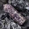 Losse edelstenen 7 Chakra Star Gemstone Group Healing Crystal Quartz Energy Stone Zhexagonaal punt Array standbeeld Figurines met Obsidia Dh63G