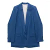 レディースツーピースパンツ女性用服2022ファッションソリッドカラースリムスーツジャケット気質女性シックブレザーハイウエストズボン