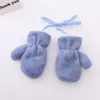 Dzieci Mittens Zimowe polar ciepły duży litera Dziewczęta chłopcy Rękawiczki miękkie wiszące szyję z pełnym palcem rękawiczki kawaii dla dzieci 2-6 lat