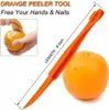 Fruktgr￶nsaksverktyg Easy Open Orange Peeler Tools Plastic Lemon Citrus Peel Cutter Vegetabiliska skivor Fruktk￶k Gadgets Drop C1121