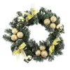 Decorative Flowers Useful Garland Wreath Portable Hanging Fire-resistant Wide Application LED Prelit Berries Artificial