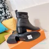 Dames schoenen designer laarzen woestijn boot pijl pijl echt lederen medaille grove niet-slip winterschoenmaat EU35-40