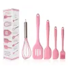 5pcs/lot Silicone Cooking Tool Sets Includes Small Brush Scraper Large Scraper Egg Beater Spatula for Baking and Mixing Wholesale C1121