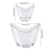 Porte-bouteilles de table 50LB Bouteille de vin Congélateur Sac Sac à glace Vin Bière Seau à Champagne Robuste Cadeau transparent pour Maison Bar el Cuisine Restaurant Cadeau 221121