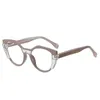 نظارة شمسية إطارات جديدة للأزياء نظارات عين القطة إطار النساء TR90 مضاد للضوء الأزرق البصري بنظارات شفافة للسيدات نظارات النظارات T2201114
