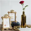 Frames Baroque Style Gold Crown Decor Creative Resin Picture Desktop Frame Po Gift Home Wedding Decoration Drop Delivery Garden Accen Dhhyl