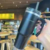 Vattenflaskor 890600 ml rostfritt stål kaffertermos mugg reser tumbler koppar vakuumkolvflaska med halm garrafa termica gåva 221119