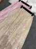 女性用パンツカプリ刺繍スパンコールの春ストレートキャニスター光沢のある白鳥のスエードワイドレッグパンツレディースファッション