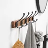 Крюки рельсы сарихоси черный деревянный стены настенный крючок подвесной стойка для ванной комнаты кухня спальня коридор держатель для одежды 221121
