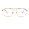 Lunettes de soleil Cadres Surdimensionné Bleu Lumière Lunettes Cadre Femmes Classique Vintage Pilote Métal Lunettes Cadres Transparent En Plastique Cadre De Luxe Designer T2201114