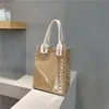 Bel çantaları moda pvc yeniden kullanılabilir alışveriş kadınları s çevre dostu kraft kağıt alışveriş büyük kapasiteli su geçirmez çanta 221119