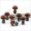 Pierres précieuses en vrac naturelles 20 mm 7 chakras, décoration de champignons, artisanat en pierre colorée pour décoration de jardin, livraison directe de bijoux Dhcm0