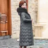 Women's Trench Coats Nice Winter Slim X-long Jacket For Women Oversized Hooded With Fur Collar