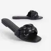 Pantofole per temperamento da donna Design intrecciato Fascino OpenToe Set Foot 2021 Sandali piatti da spiaggia per le vacanze Infradito casual Scarpe da donna J220716