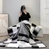 Designer Alfabetet filt Solid Color Plaid filt Heminredning Soffa sängar Vinterbädd
