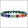 Mis de contas 7 Chakra Planet Gemstone Bread Bracelet MS.