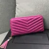 Lyxdesigners klassiska plånbok med låda högkvalitativa lady handväska flip clutch yslybag grossist