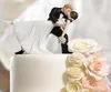 Romantic Romantic Dip Dancing Bridal and Groom Wedding Decoration CupCake Toppers Resign Figurine Craft Souvenir New Wedding Favor6216629