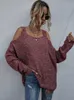 Women's Knits Tees 2022 automne hors épaule tricoté pull femmes hiver à manches longues pull pull femmes pull dames pull ample pour les femmes T221012