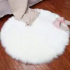 Carpets Carpet Soft Sheepskin Rug Skins Seat Pad Round Area Rugs Floor Mat 2 Colors Home Decorator For Room