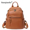 designer tas Dames Rugzak Tas Echt Koe Leer Designer Rugzak Vintage Vrouwelijke Schouder Schooltassen Reizen Dames Bagpack Voor Meisjes