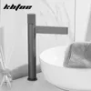 Rubinetti per lavabo da bagno Rubinetto per lavabo in fusione di ottone Rubinetto per miscelatore freddo grigio premium per beccuccio a cascata Lavaggio monocomando montato sul ponte 221121