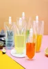 Plastic Clear Drink Pouches No Leakage Drink Reusable Juice Bags Stand up Disposable Drink Pouch Smoothie Bag for zing Juice H6669198