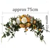 Decoratieve bloemen kunstmatige krans deurdrempel bloem diy trouwhuis woonkamer feest hanger muur decor kerstslinger