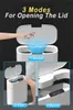 Avfallsfack Utomatiska hushållens toalett smart sopor kan en lätt lyxig elektrisk smal papperskorg med täckslipad hink 221119