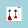 Dangle Chandelier Vintage Glitter Tassel Earrings For Women In Four Colors Are A Versatile Winter Accessory Drop Delivery Jewelry Dho9B