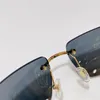 Nuovi occhiali da sole Design di moda 0068 Templi a forma di rettoval con cornice metallica con firma animale Stile semplice e popolare Uv400 Protec1436958