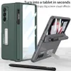 Scharniergevallen voor Samsung Galaxy Z vouw 3 5G Case glasfilmscherm Beschermer magnetische vouwlingspenhouder cover