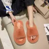 Ladies Shoes Sandals Women 'S Fur Slippers Slippers Fashion Women Furry Slippers Plush Fox Hair Fluffy Winter Warm