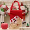 Decorazioni natalizie Decorazioni natalizie Tote Eve Candy Gift Bag Bomboniera per feste di nozze Sacchetti di iuta Fornitura Drop Delivery Home Ga Dhgtj