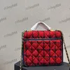 Womens Messneger Tweed Wool Ceanted Ceanted Ups Hand Touse Gold Metal Matelasse Chain Crossbody Counter Count