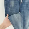 Jeans pour femmes printemps été grande taille maman femme élastique taille haute Baggy pour femmes Denim déchiré femme sarouel en vrac 221121