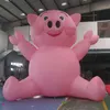 Inflatable 6m 20ft Activities pink pig cartoon for sale advertising inflatables pigs model outdoor portable cartoons animals charactors