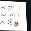 STRANDS STRINGEN Koreaanse stijl Fashion Card Home Romeinse ring vergulde ketting Rose Gold Sieraden Accessoires