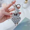 Keychains Fashion Creative Trend Owl Charm Keychain Tassel Jewelry Cartoon Car Keychain Ring Lady Söt personlighetsväska Mobil Keychain T220909