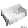 Tappeti Solido Stile semplice Coperta Tappeto in cotone Divano per la casa Letto con nappe Tappeto per soggiorno Quadrato bianco