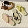 Fashion Flip Flop Women Slippers Summer Pvc Holiday Trendy Men Shoe Anti Slip Lovers Beach Home Indoor Clip Seaside Cool Slippers